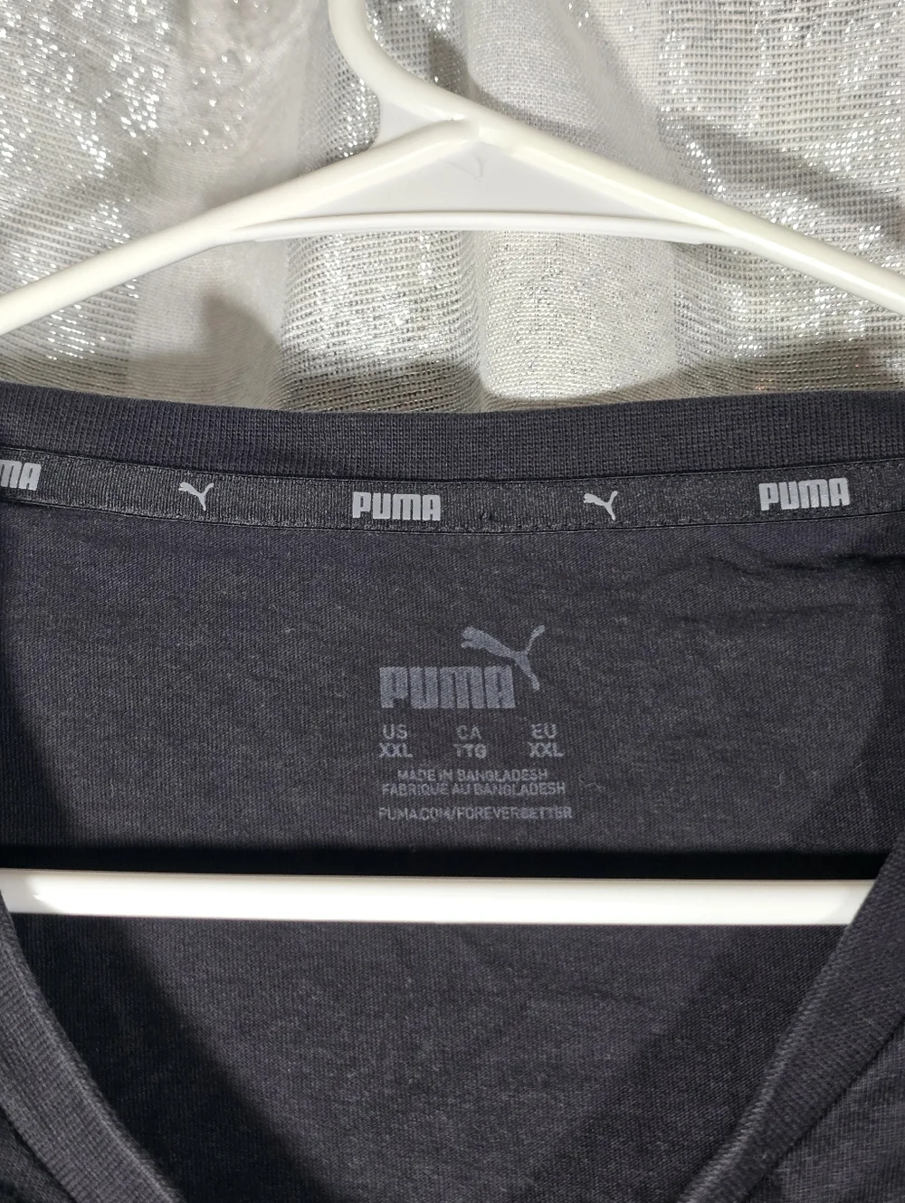 Puma Black Long Sleeve Logo Tee with Sleeve Graphics - Picture 2 of 3